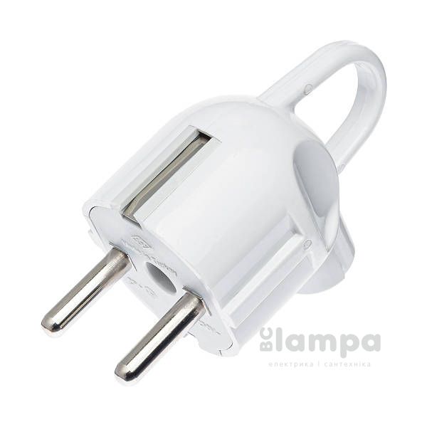 Вилка з з/к кутова DE-PA з кільцем біла (11103)