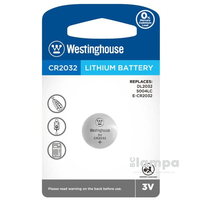 Батарейка CR2032  WESTINGHOUSE літієва 3V