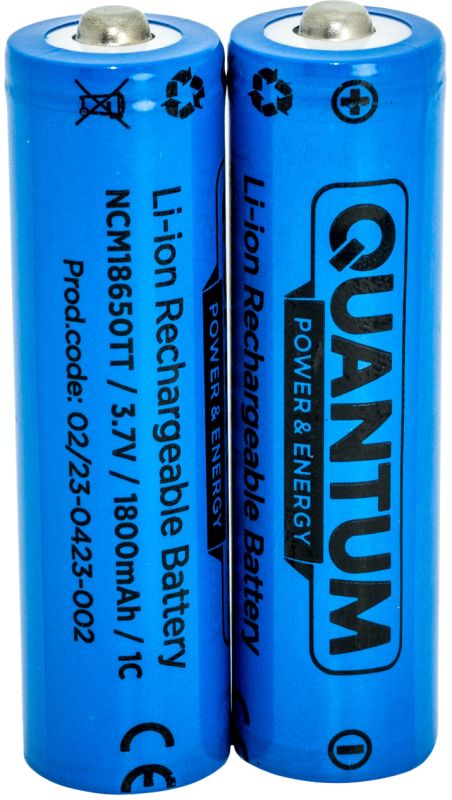 Акумулятор 18650 QWANTUM Li-Ion 1800mAh 1C з клемним виступом (NCM18650TT/1800)