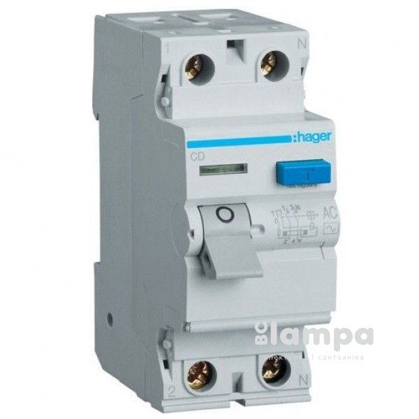 ПЗВ, реле диференційного струму Hager  CD226J 2.25.30 France