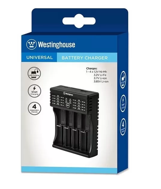 Зарядний пристрій WESTINGHOUSE WBC-011CB універсальний USB для 4-х акумуляторів