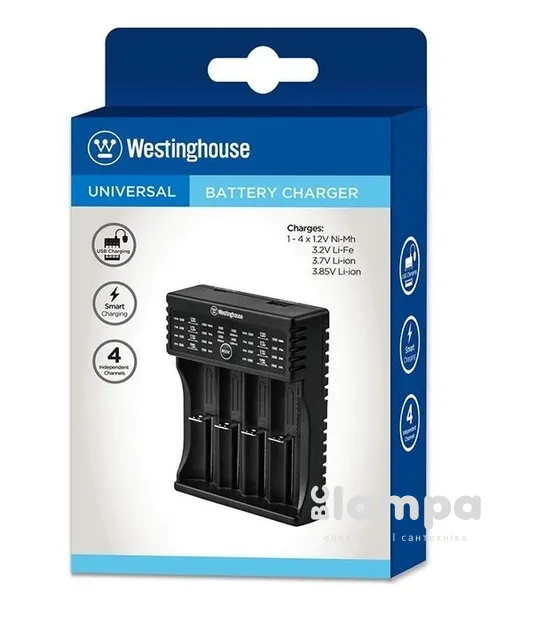 Зарядний пристрій WESTINGHOUSE WBC-011CB універсальний USB для 4-х акумуляторів