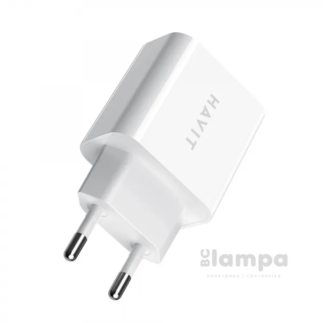 Зарядний пристрій HAVIT HV-UCP007 20W USB+Type-C White (27598)