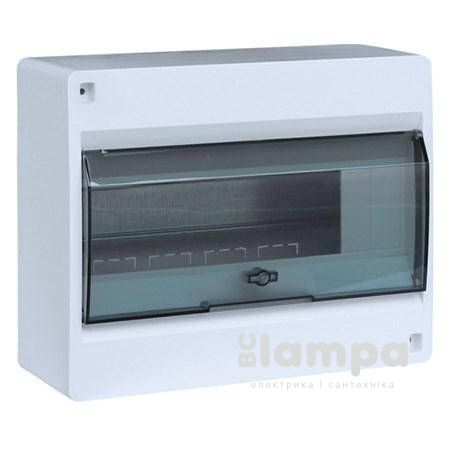 Hager Cosmos щит розподільчий зовн.устан 10 мод. прозоріі дверцята, пластик (VD110TD)