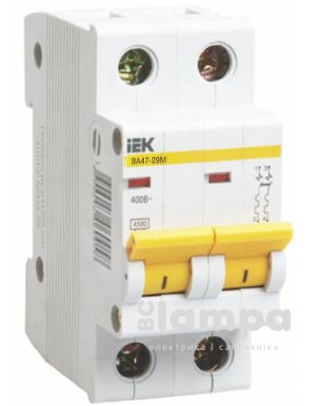Автоматичний вимикач IEK BA47- 29 2P 16А С