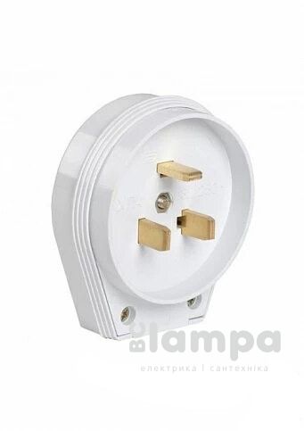 Силова вилка LEMANSO для електроплити 220В біла (LMA314)