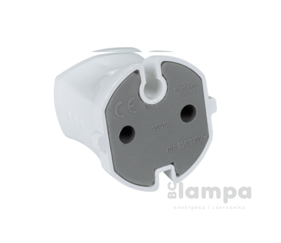 Гніздо без з/к штепсельне "Мімоза" Profitec/ALFA/DE-PA біле (52090104/11105)
