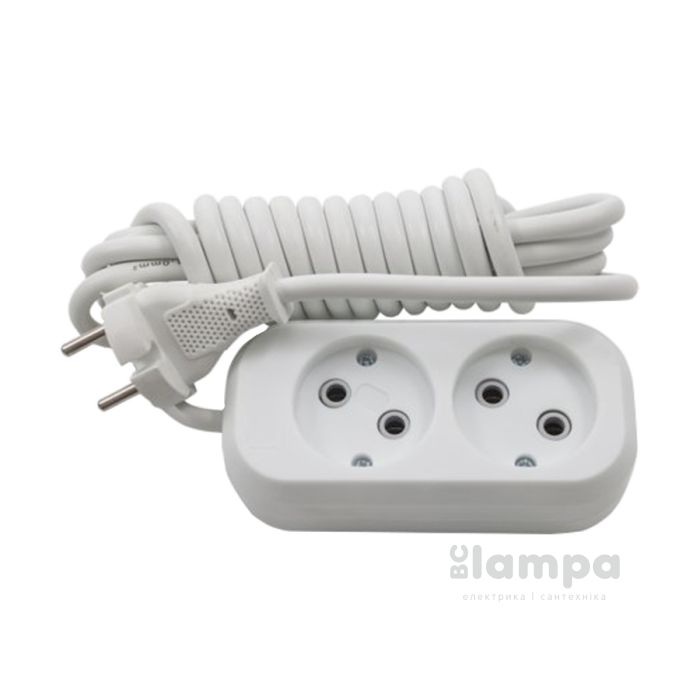 Подовжувач 2гн. 10м  без з/к LUXEL Benefice (LX-7109)