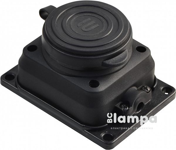 Розетка АСКО зовнішня установка з кришкою каучук 2P+PE 16A IP44 (A0250010005)