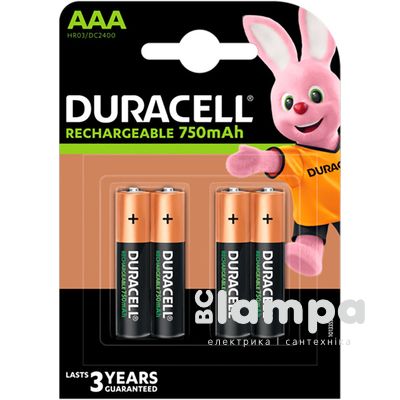 Акумулятор AAA DURACELL  750mAh - ціна за1шт.