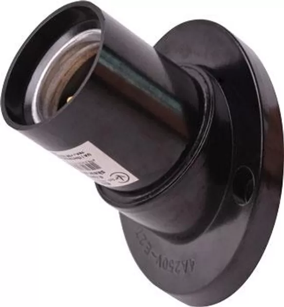 Патрон чорний, карболіт, настінний, косий Е27 (169520/GAV695) s9100018