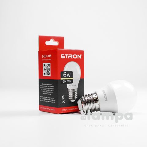 Лампа ETRON LED G45  6W 3000K E27 Light Power (1-ELP-045)