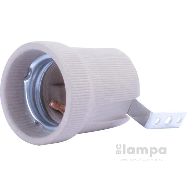 Патрон керамічний E27 Китай з тримачем (s9100014)