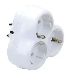 Тройник с з/к "Звезда" белый DE-PA 10009 (992676)