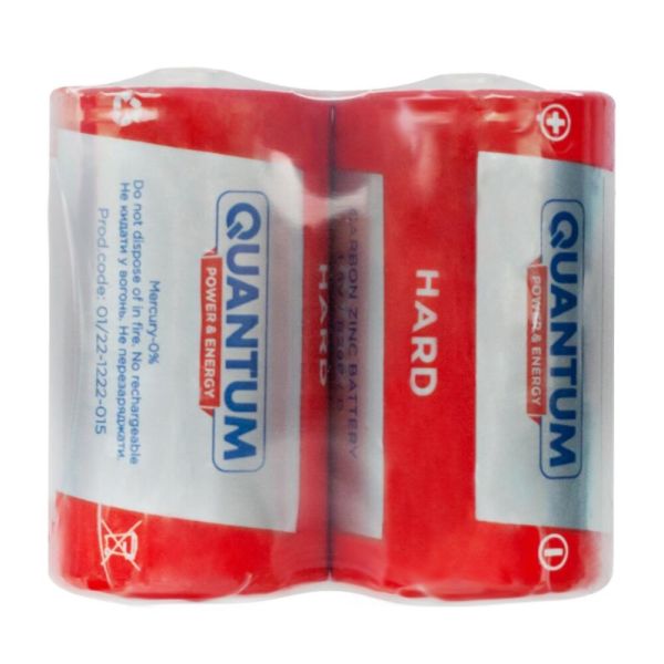 Батарейка QUANTUM HARD сольова D/R20 (R20P/122025) - ціна за1шт.