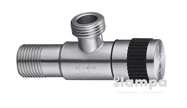 Кран кутовий 1/2"x1/2" SOLONE нерж. DF (2847)