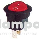 Перемикач клавішний КП - 16и 10А/220В красный в черном корпусе Ø16mm KSD1 (505433к)