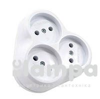 Тройник без з/к "Звезда" белый DE-PA 10009-1