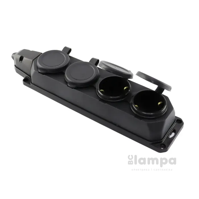 Колодка MUTLUSAN 4 гнізда с з/к 16А  каучук IP44 (010083500294) (65-88-08/62-55-27) s9100039