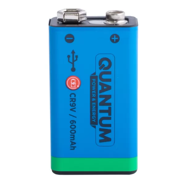 Акумулятор крона QWANTUM USB Li-ion CR9V, 600mAh  (USB/Li-ionCR9V-600-PB2)