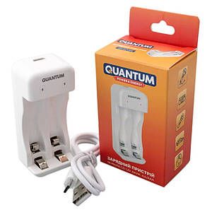 Зарядний пристрій Quantum QM-BC1020 для NI-MH/NI-CD 1.2V акум. AA/AAA 2-slot (USB)