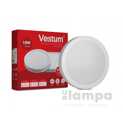 Світильник накладний VESTUM  LED 18W 4000K 220V круг (1-VS-5303)