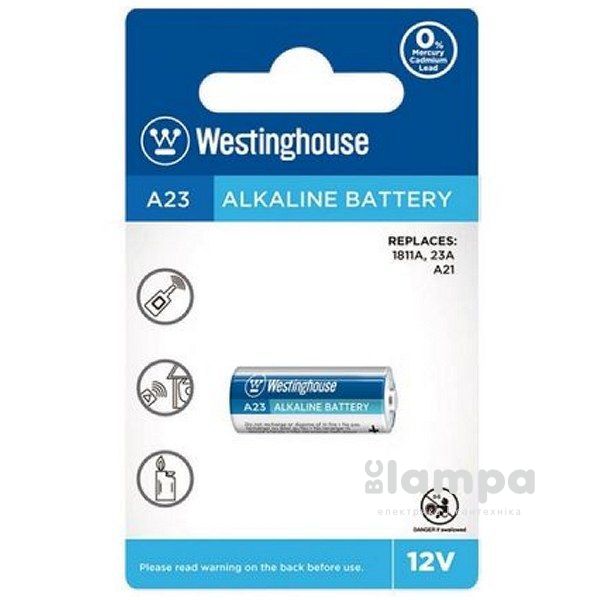 Батарейка WESTINGHOUSE A23 12V (A23-ВР1) - ціна за1шт.