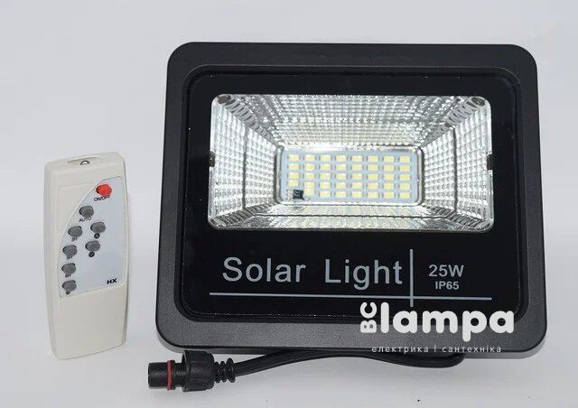 Прожектор NEOMAX LED  25W 6000K IP65 220V з сонячною панеллю (NX25SP)