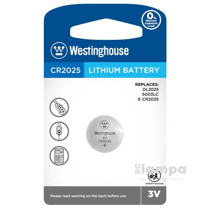 Батарейка CR2025 WESTINGHOUSE
