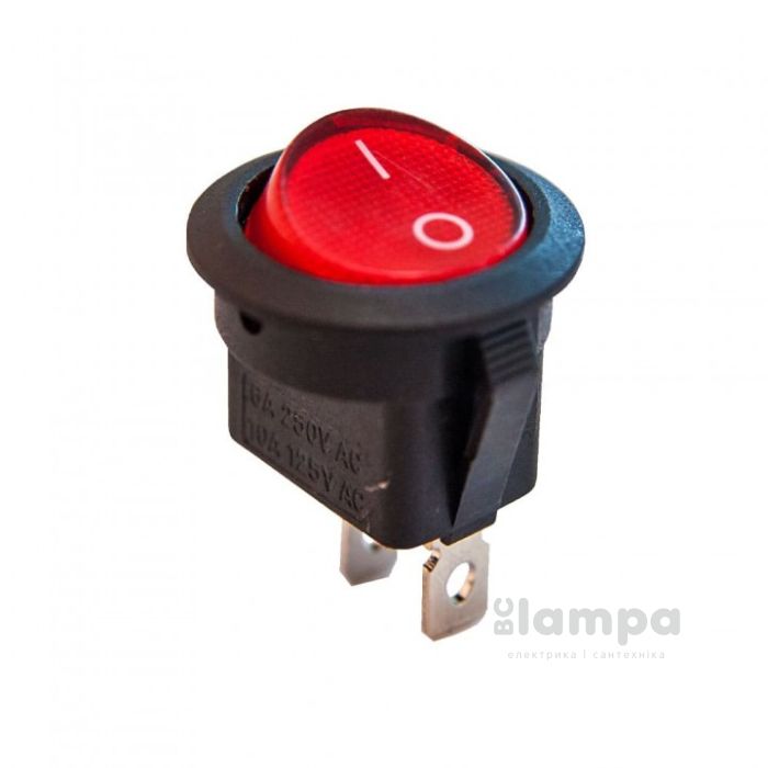 Перемикач клавішний КП - 15 10А/220В червоний (505431)