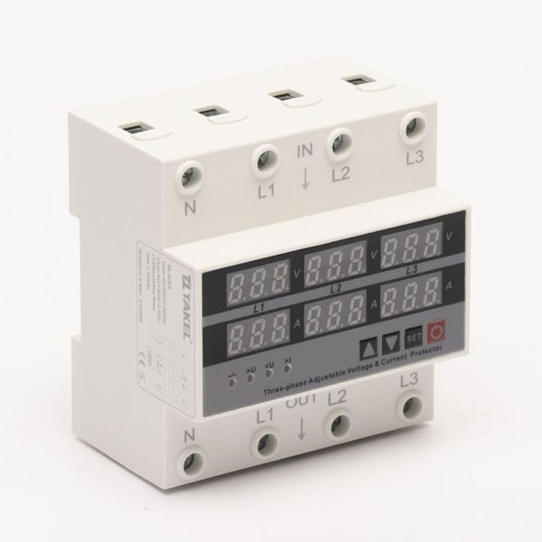 Реле напруги та струму модульне трифазне RD35VA-3 63А TAKEL 514236