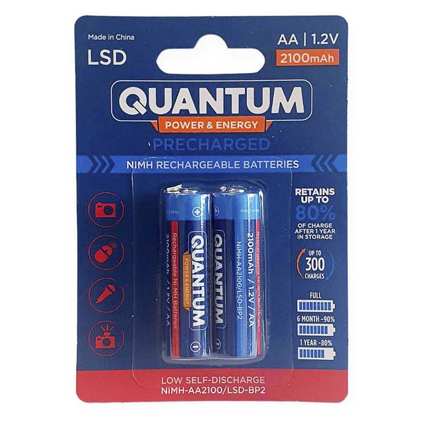 Акумулятор AA QWANTUM Ni-MH 2100mAh з низьким саморозрядом