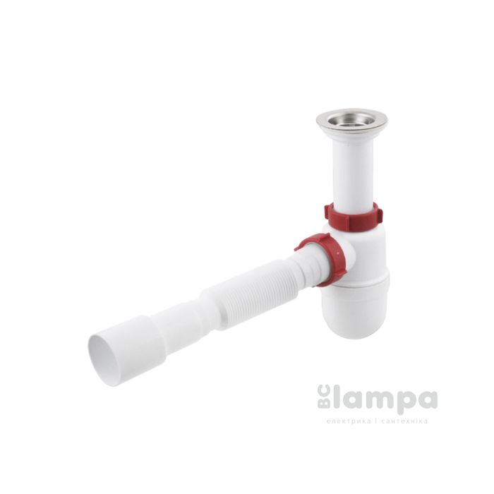 Сифон PM 40 SF 20 02 з литим випуском 1/2 та гофрою 40*40/50 (80198)