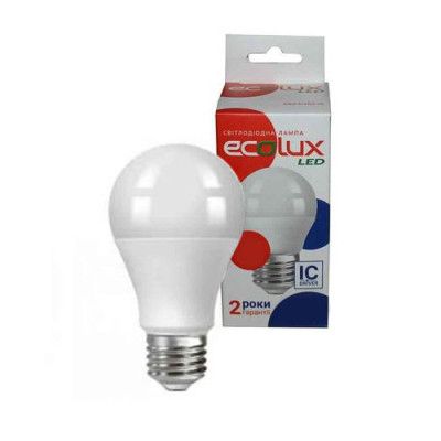 Лампа ECOLUX LED A60 10W 4000K 220V E27 (EX10L-N27)