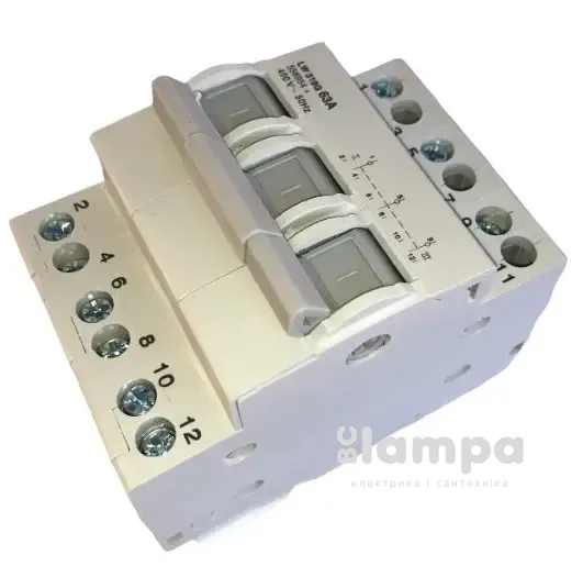 РПМ (перекидний рубильник модульний Din) 3Р 63А 1-0-2 400V LW 319G Lemanso (522004)