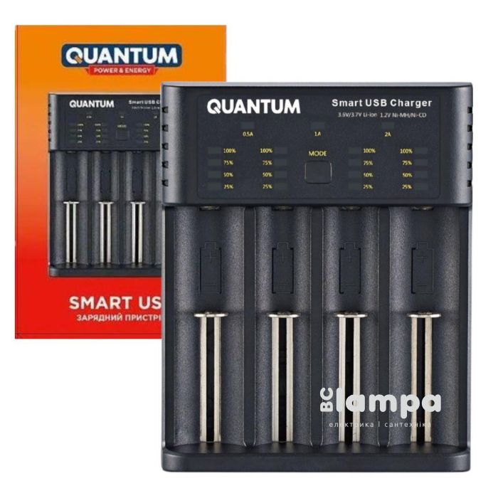 Зарядний пристрій Quantum QM-BC4040 універсальний 4-slot (USB)