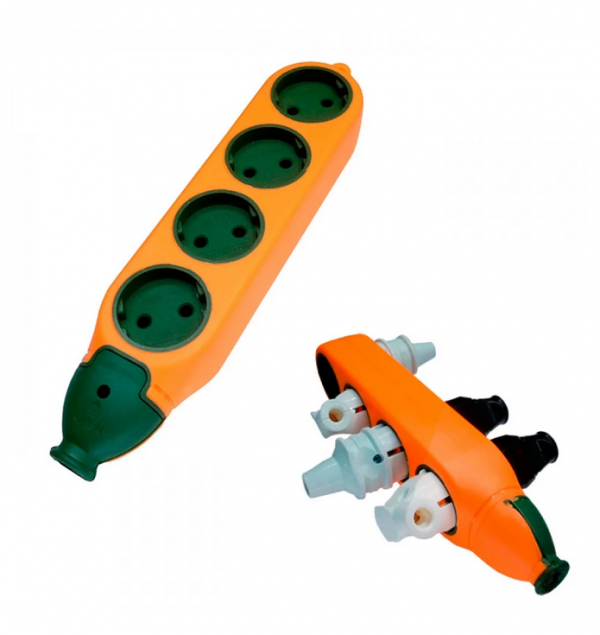 Колодка  4 гн.+ 4 гн. без з/к, для будівництв прорезинена (ST67-4/421674/421681)LMK75008