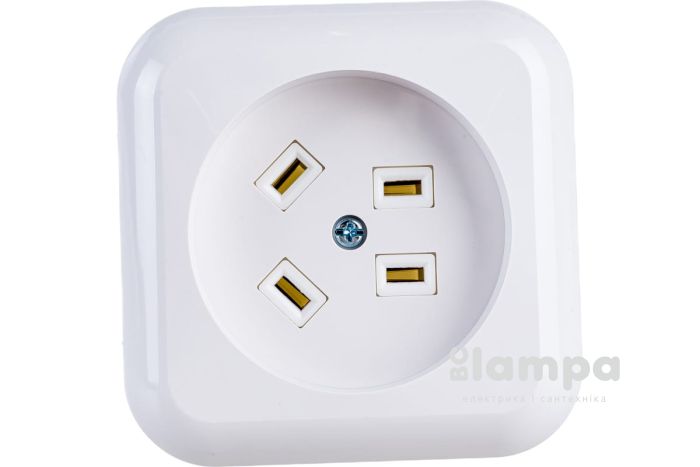 Силова розетка Bylectrica 380В, внутрішня, біла (РС32-004)