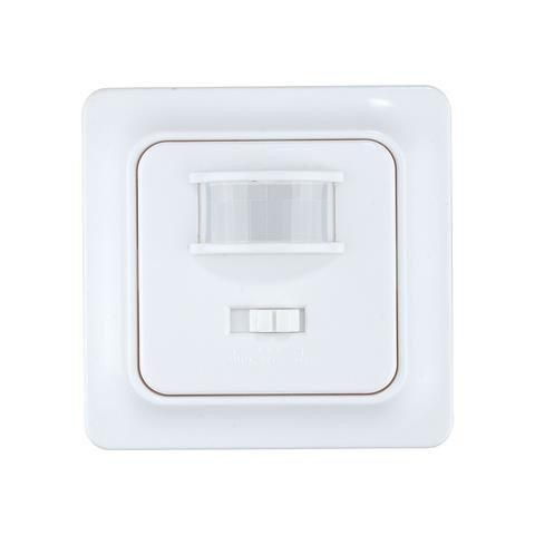 Датчик руху 140°- LEMANSO вбудовуваний PIR+MIC білий (LM601)