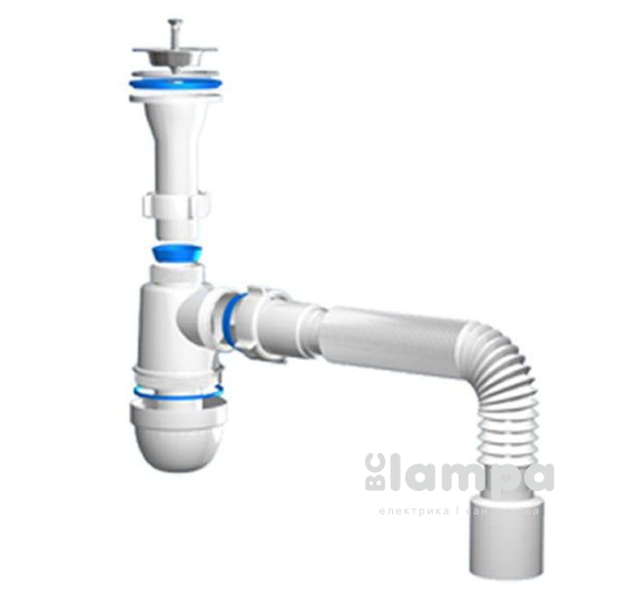 Сифон АНИ (А0515) кухня 40/40*50 мала чаша (1318)