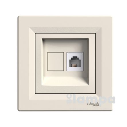 Schneider Electric Asfora крем розетка Tel 1- на (ЕРН4100123)