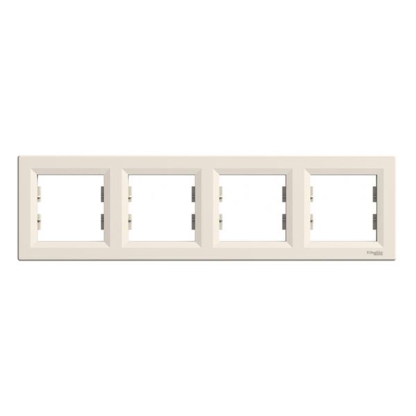 Schneider Electric Asfora крем рамка горизонтальна 4 - на (ЕРН5800423)