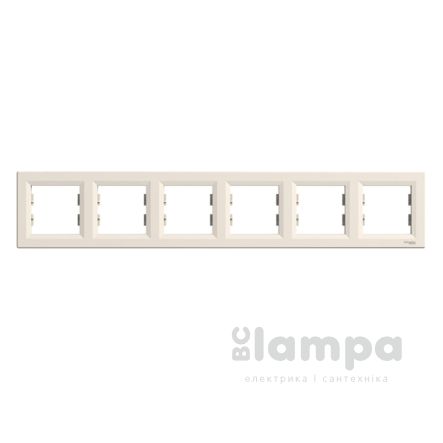 Schneider Electric Asfora крем рамка горизонтальна 6 - на (ЕРН5800623)