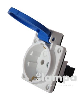 Силова розетка eNEXT 029,8,16, 2P+Z,250В, внутрішня IP44 Shuko (p012023 / 61-02-30 / GAV750)