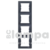 Рамка 4 на вертикальна антрацит Schneider Electric Asfora