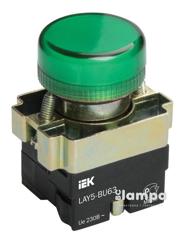 Арматура світлосигнальна LAY5-BU63 зеленого кольору d22мм IEK