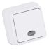 Выключатель 1-й  наружный с подсветкой белый  IP20  "Misya" (05 11 102)