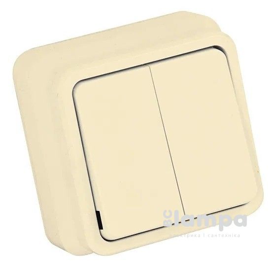 Выключатель 2-й наружный крем IP20 "Misya" (05 12 103)