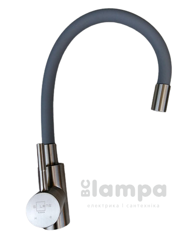 Смеситель SOLONE кухня боковая EZA4-F090GY серый, гибкий излив (2521)