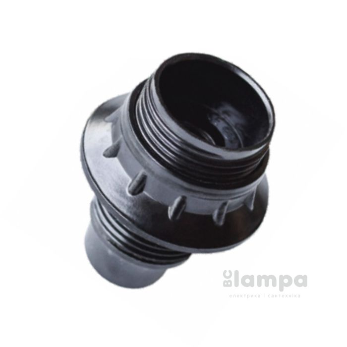 Патрон чорний карболіт, різьба + гайка Е14 (HN-031022/169530)